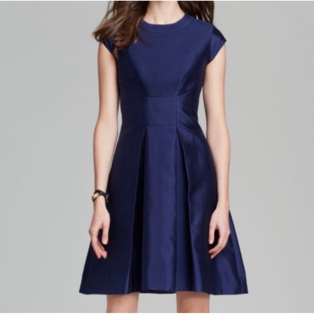 Kate Spade‎ Vail Silk Blend Dress French Navy Blue Size 2